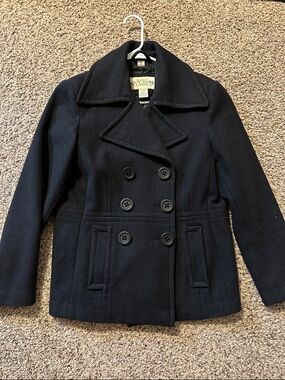 Black Double-Breasted Pea Coat